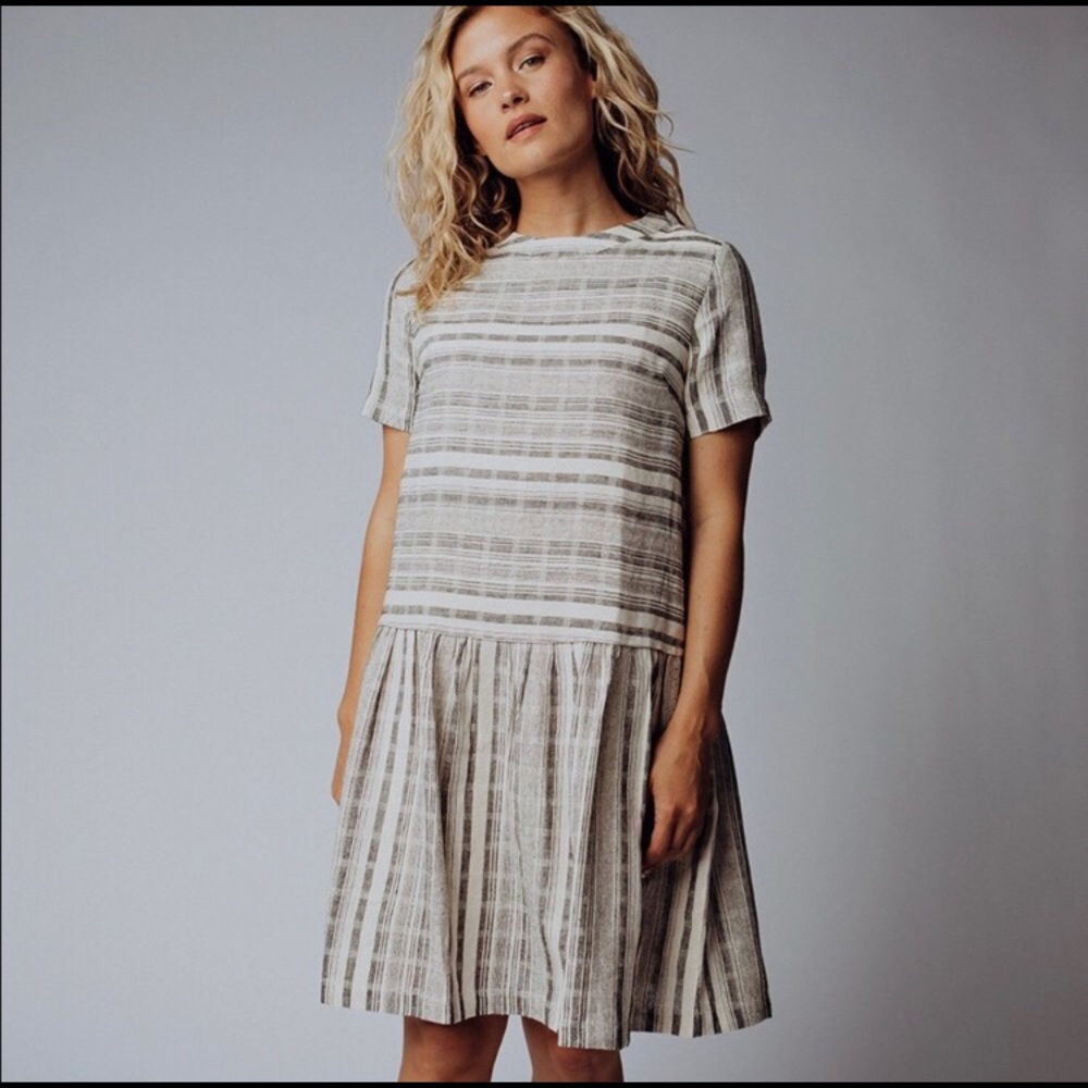 NWT Mod Ref 100% cotton drop waist dress.